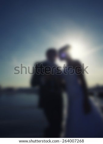 Silhouette couple over sunset ,emotions and love concept,happiness