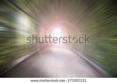light in the end of green tunnel