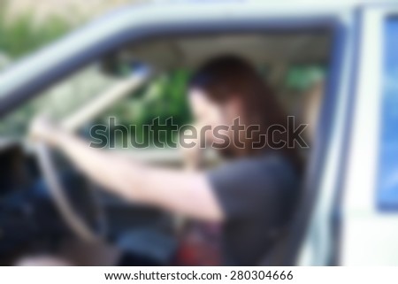 car driver is worried about driving test