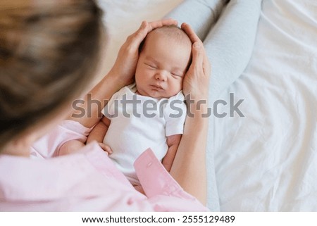Similar – Image, Stock Photo baby sleeping on a blanket