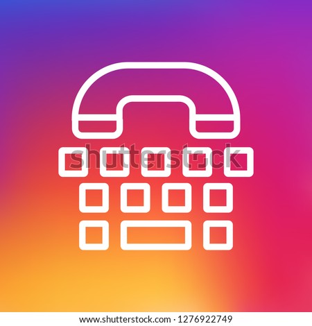Isolated phone icon line symbol on clean background. Vector tty element in trendy style.