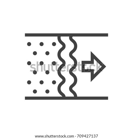 Isolated Purification Outline Symbol On Clean Background. Vector Air Element In Trendy Style.