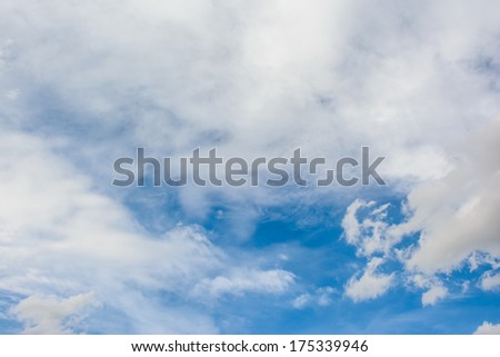 landscape view blue cloudy sky and rain storm background
