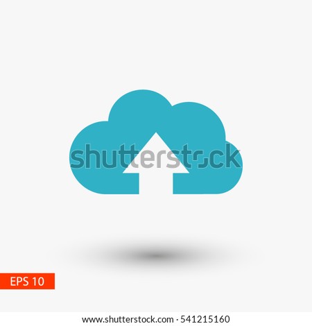 upload on cloud vector icon