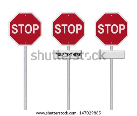 stop sign isolated blank stock photo 147029885 shutterstock