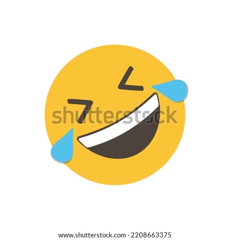 Rolling on the floor laughing. funny yellow emoticon. smiling emoticon character design. Isolated 3D. Vector Emoticon. for interface