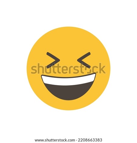 Grinning squinting face. 3D stylized vector icon. realistic emoticon. Isolated 3D. Vector Emoticon. for ui interface