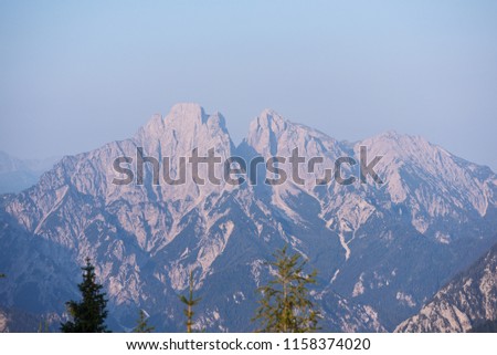 Similar – Image, Stock Photo Styrian limestone peak with small cloud