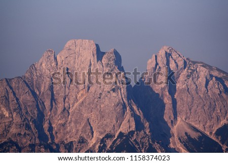 Similar – Image, Stock Photo Styrian limestone peak with small cloud