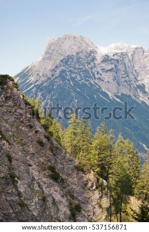 Similar – Image, Stock Photo Styrian limestone peak with small cloud