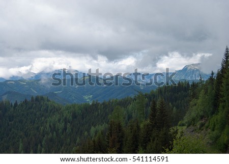 Similar – Image, Stock Photo Styrian limestone peak with small cloud