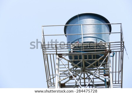 water tank for water storage and generating on high tower