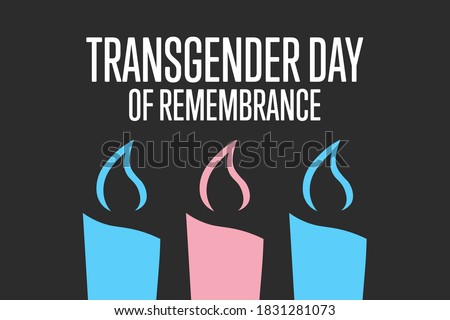 Transgender Day of Remembrance. November 20. Holiday concept. Template for background, banner, card, poster with text inscription. Vector EPS10 illustration