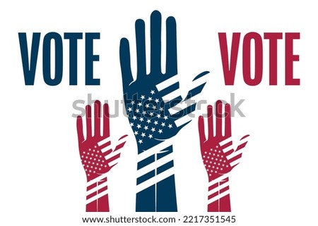 Vote. Elections concept. Template for background, banner, poster with text inscription. Vector EPS10 illustration