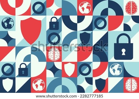 World Intellectual Property Day. April 26. Seamless geometric pattern. Template for background, banner, card, poster. Vector EPS10 illustration