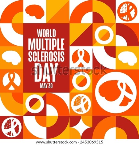 World Multiple Sclerosis Day. May 30. Holiday concept. Template for background, banner, card, poster with text inscription. Vector EPS10 illustration