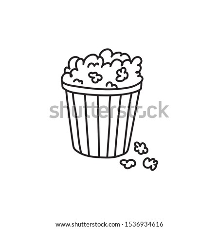 Popcorn Box Drawing | Free download on ClipArtMag