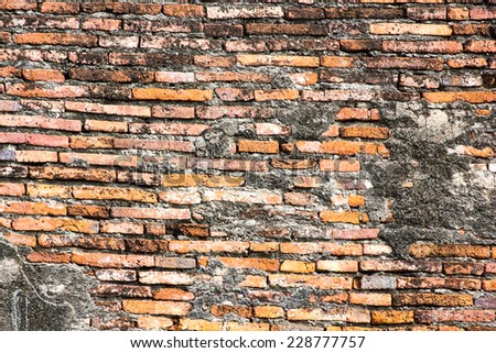 red bricks a wall made of old red bricks