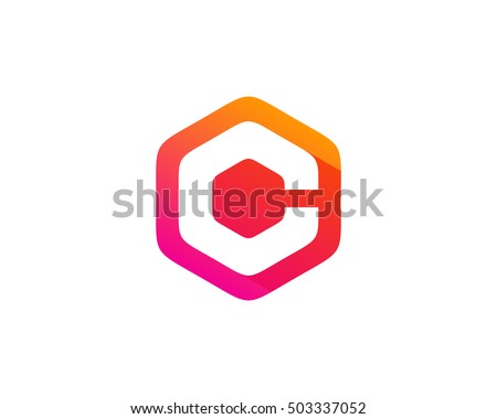 Letter C Hexa Color Logo Design Template