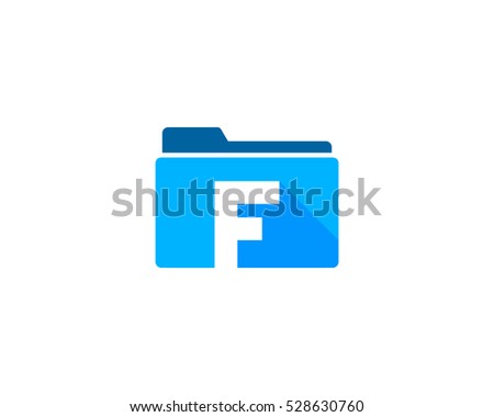 Initial Letter F Folder Logo Design Template