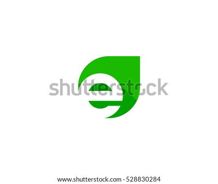Eco Natural Letter Initial E Logo Design Template