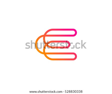 Infinity Line Letter Initial E Logo Design Template