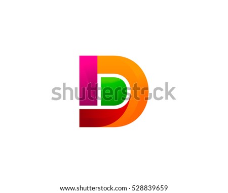 Initial Letter D Colorful Logo Design Template