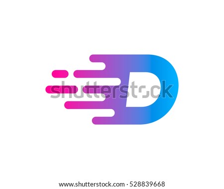 Initial Letter D Speed Logo Design Template