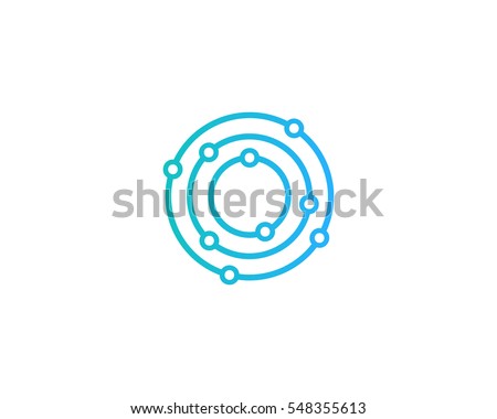 Letter O Dot Orbit Logo Design Element