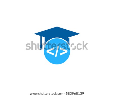 Code Education Logo Design Element