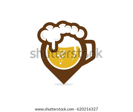 Beer Point Icon Logo Design Element