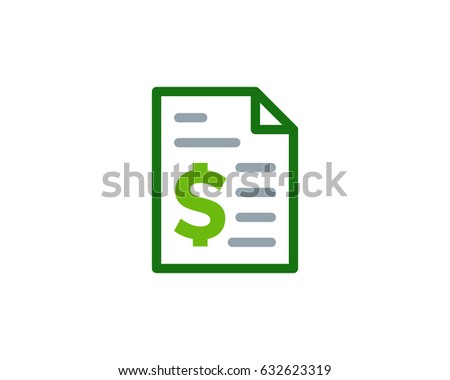 Docs Money Paper Icon Logo Design Element