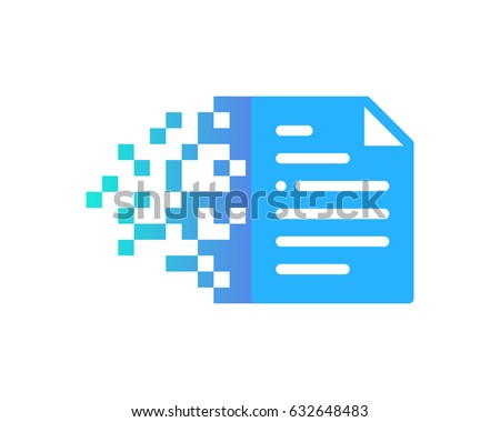 Docs Digital Pixel Paper Icon Logo Design Element