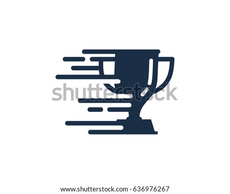 Winner Speed Trophy Icon Logo Design Element