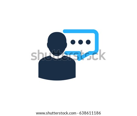 Chat User Icon Logo Design Element