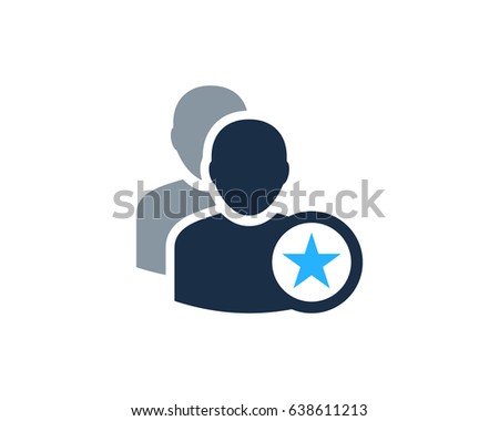 Star Multiple User Icon Logo Design Element