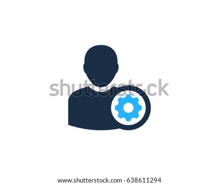 Gear User Icon Logo Design Element