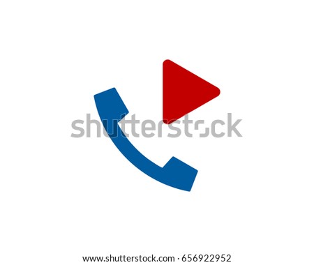 Video Call Icon Logo Design Element