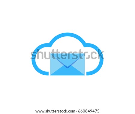 Cloud Mail Icon Logo Design Element