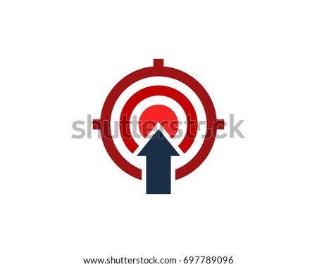 Center Target Icon Logo Design Element