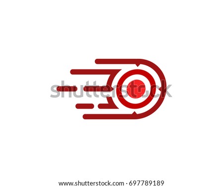 Speed Target Icon Logo Design Element