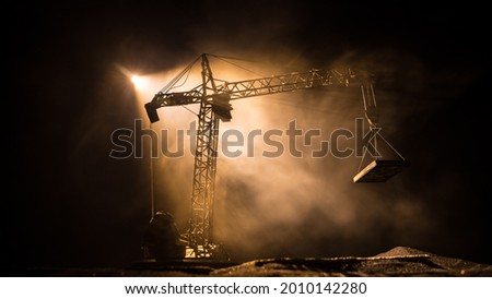 Similar – Image, Stock Photo Industrial site at night.