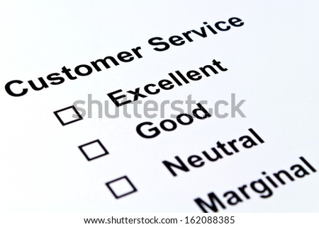 customer service feedback isolated over white background