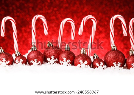 Festive Red and White Peppermint Candy Canes. studio shot