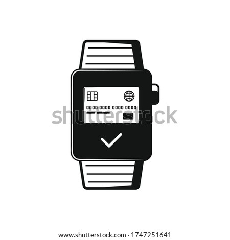 smart watch wearable with apps on screen flat vector icon for apps and websites