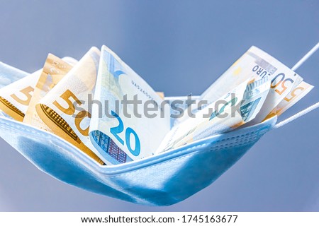 Similar – Image, Stock Photo Coronavirus.pile of medical face masks. Covid 19 concept