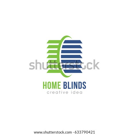 Creative Home Blinds Concept Logo Design Template