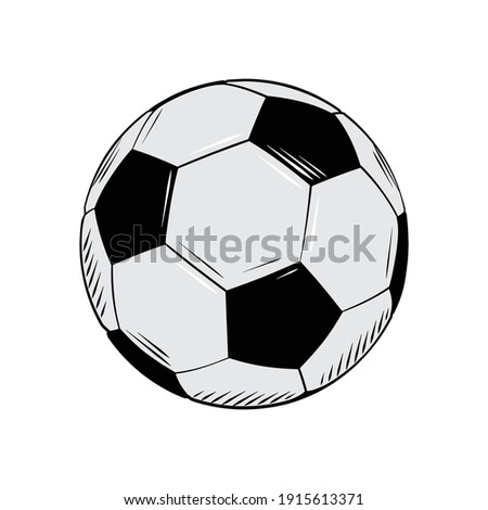 Football ball on a white background. Soccer.