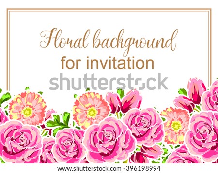 Abstract Flower Background With Place For Your Text Stock Vector ...