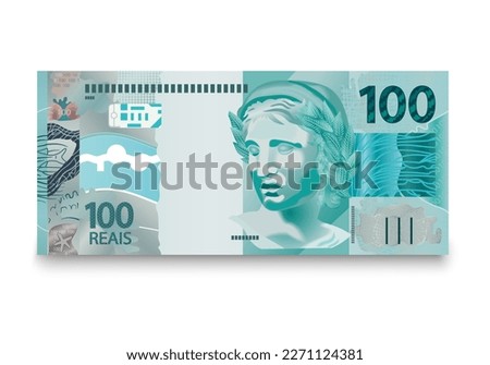 Banknote of one hundred. Brazil.